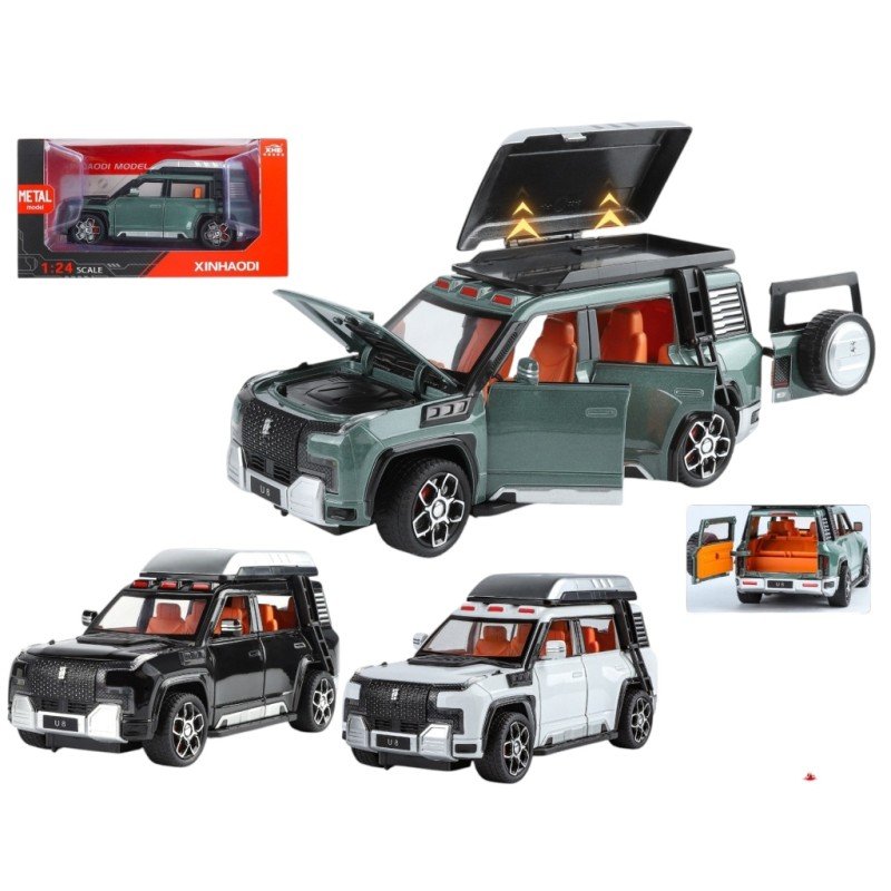 Çek Bırak 1:24 Işıklı Ve Sesli Kapıları Açılan Lr Jeep